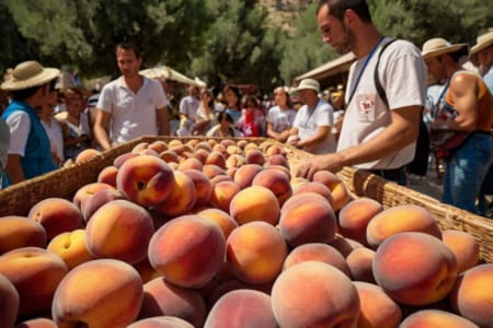Peach Festival in Kato Mylos