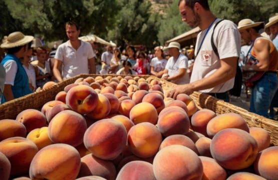 Peach Festival in Kato Mylos