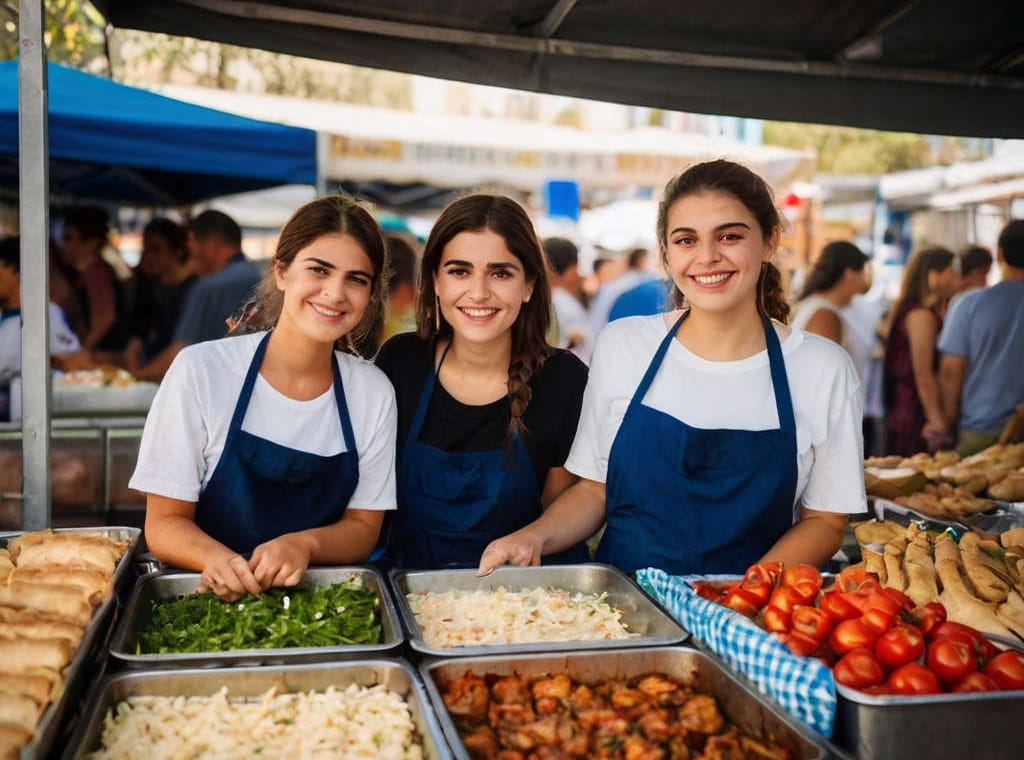 Fork Food Market in Glyphon Park in Nicosia