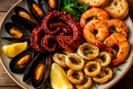 Mediterranean seafood dining