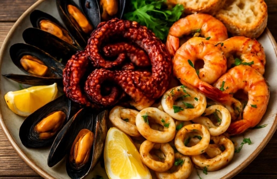 Mediterranean seafood dining