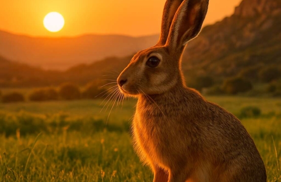European Hare (endemic ssp.) Lepus europaeus cyprius