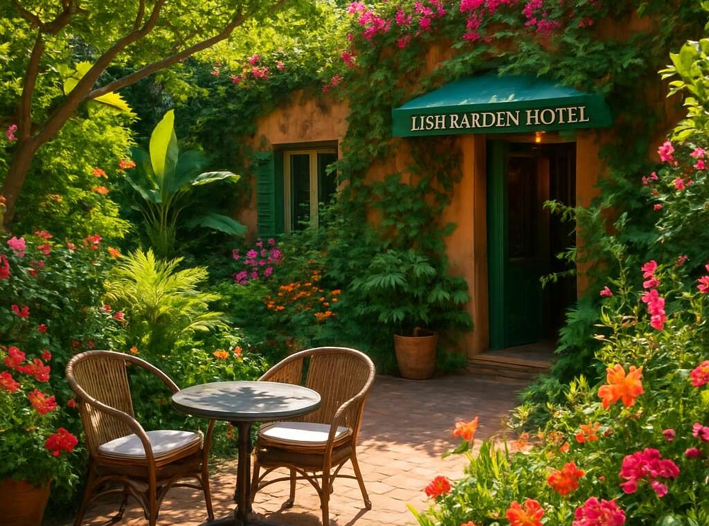 Lush garden hotel