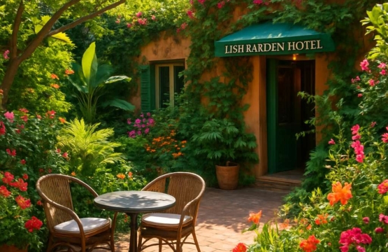 Lush garden hotel