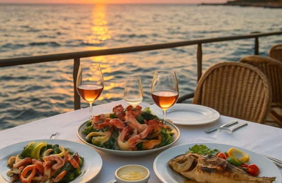 Hotel with fresh fish restaurant